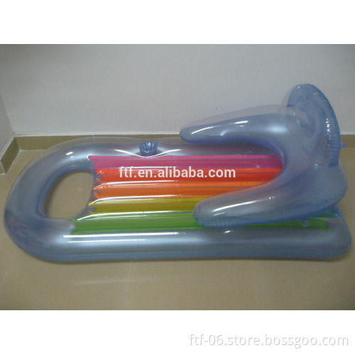 PVC transparent the water inflatable lounge chair,inflatable air mattres,inflatable floating mat